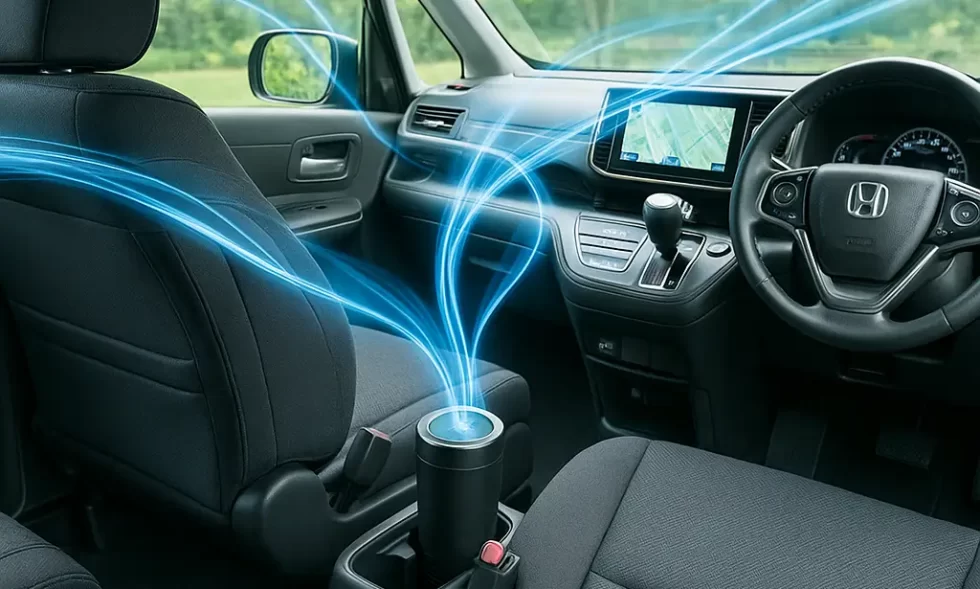 車内の空気を浄化しているイメージ画像