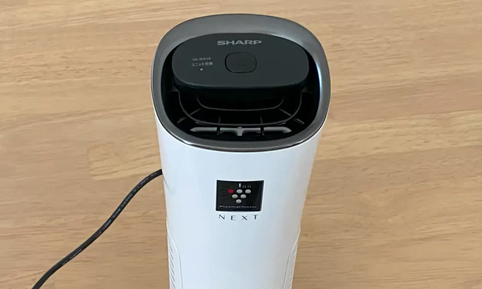 シャープのプラズマクラスターイオン発生機IG-NX15本体