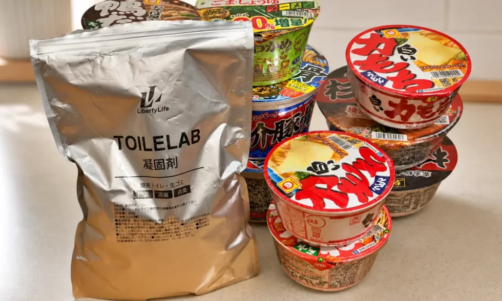 カップラーメンと高吸水ポリマー