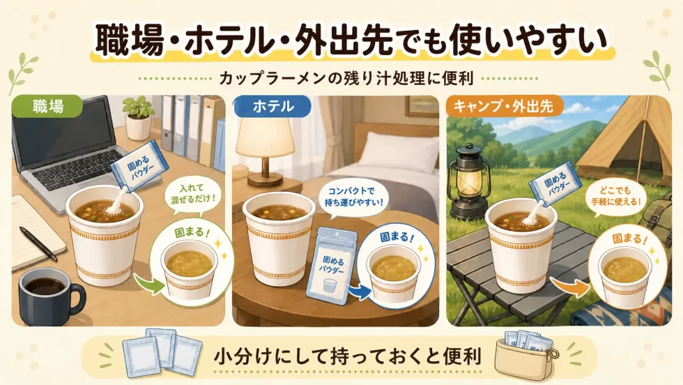高吸水ポリマーが外出先でも便利なことまとめ